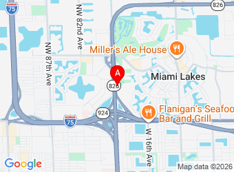 Map showing clinic location near Miami Lakes, FL