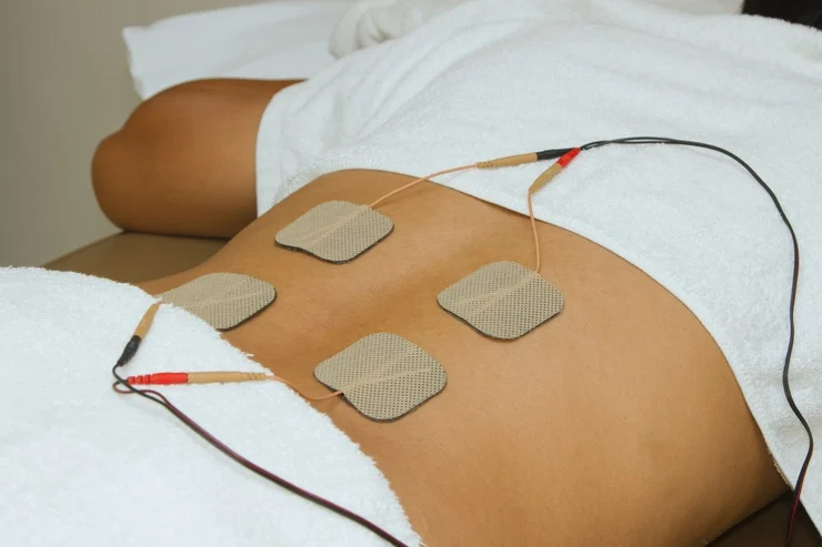 Electric muscle stimulation Physiotherapy.